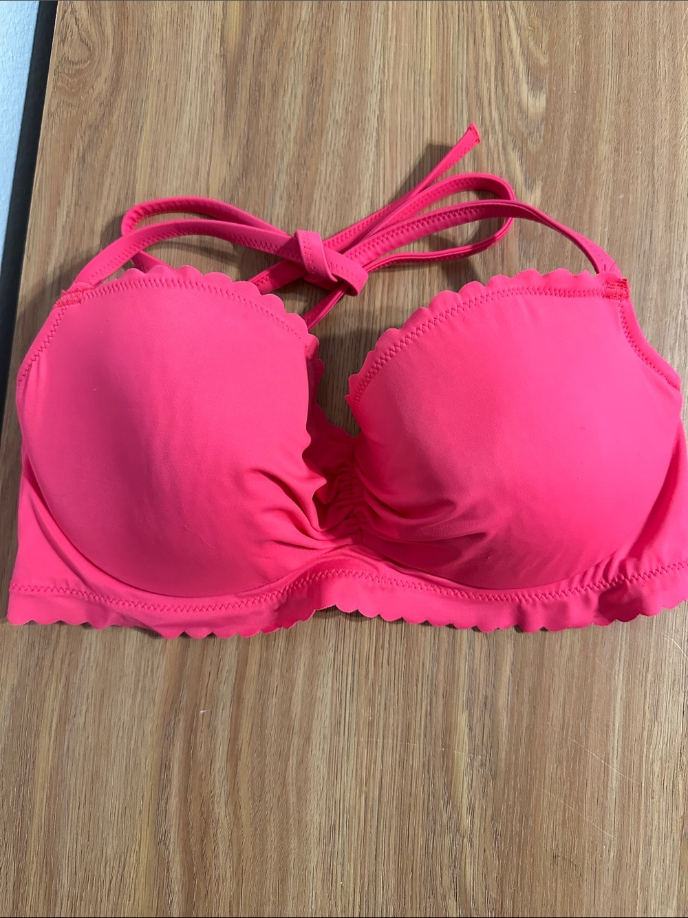 Victoria's Secret Scallop-Edge Bikini Top - Hot Pink